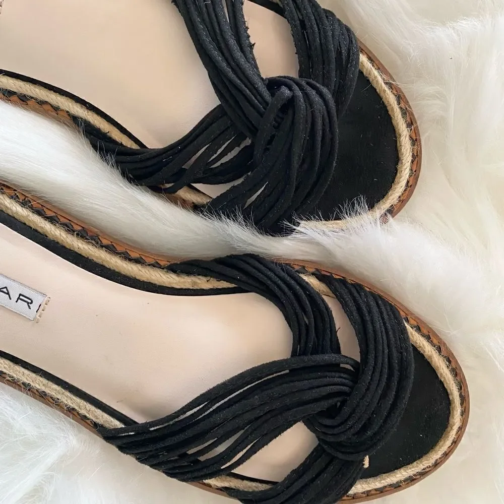Tahari Black Sandals Slides